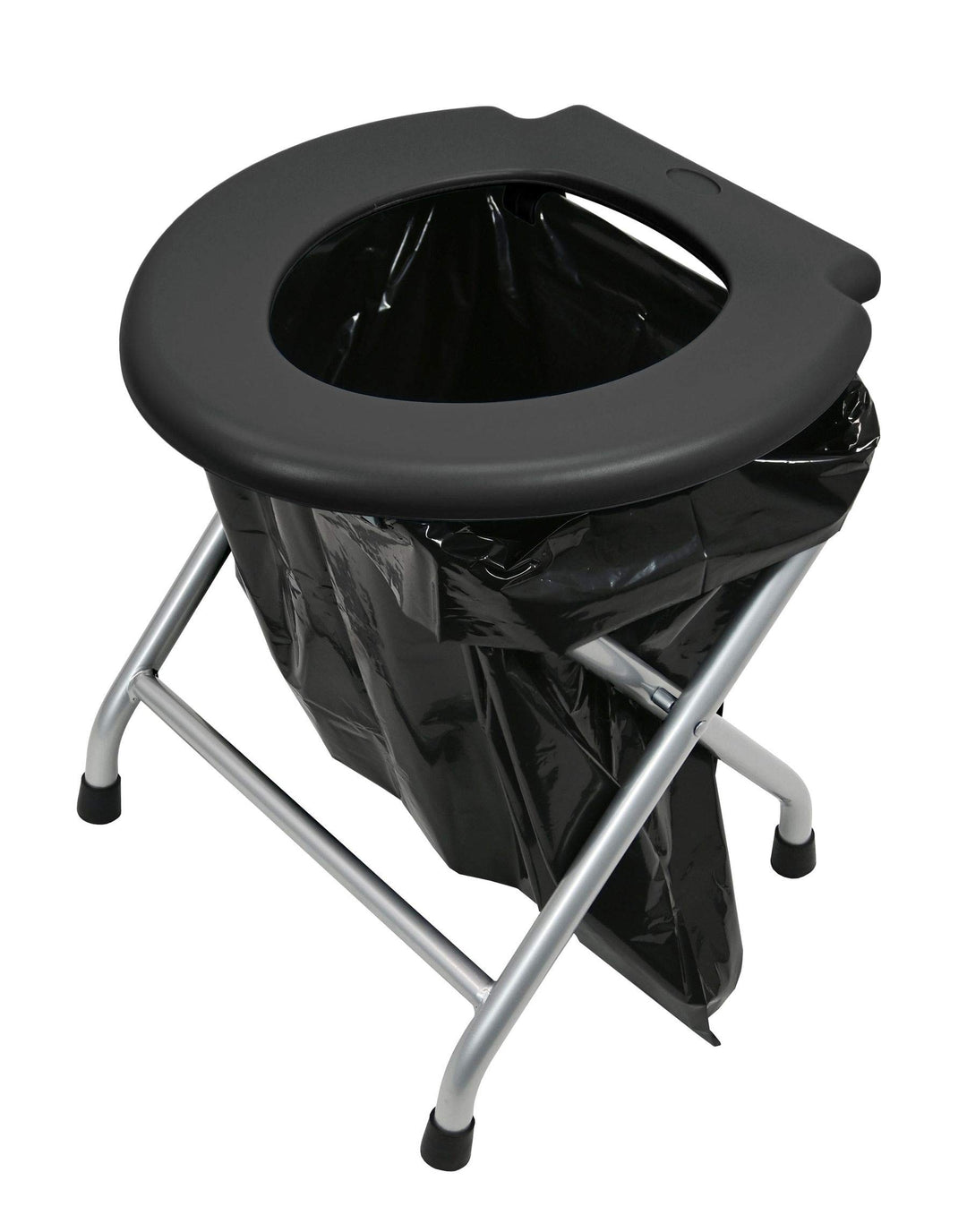 24ocean Mobile Klapptoilette Set WC Klo Gestell Silber 6 Einweg Beutel, Gestell Silber 6 Einweg Beut