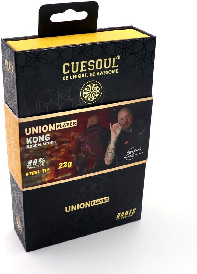 CUESOUL 22g / 24g / 23g 90% Wolframstahl Dart Set Serie Gold-1 22g, Gold-1 22g