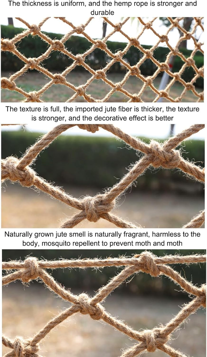 Sicherheitsnetz Hanfseil Hanfseilnetz Schutznetz Treppe Balkon Fallschutznetz Trennwand Deckennetz S