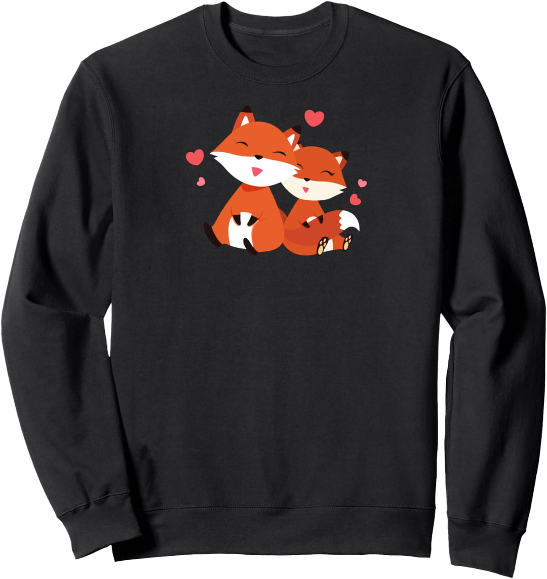 FUCHS Paar Geschenk Hochzeit Jahrestag Valentinstag Sie Ihn Sweatshirt