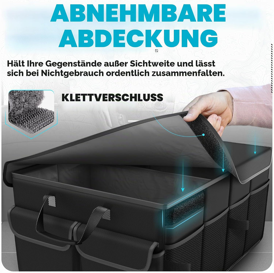 FORTEM Kofferraum Organizer SUV, Faltbare Auto Aufbewahrung, 600D Oxford, Rutschfeste Unterseite, Ve