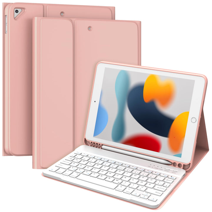 TQQ Tastatur Hülle für iPad 10.2 Zoll (9/8/7 Generation), für iPad Air 3rd und Pro 10.5, Wiederaufla