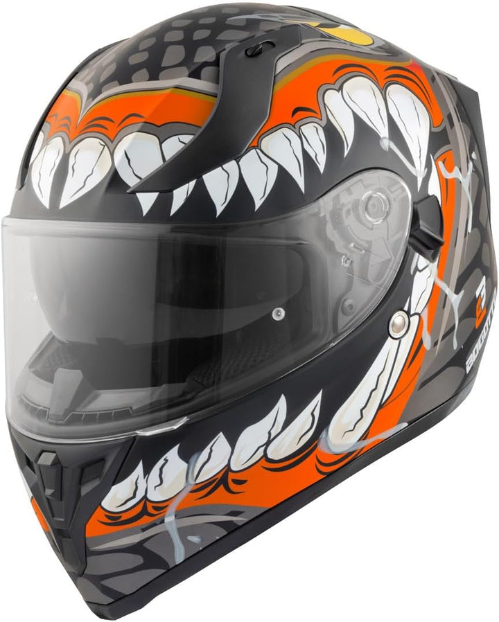 Bogotto V128 Naga Helm XL schwarz/orange, XL schwarz/orange