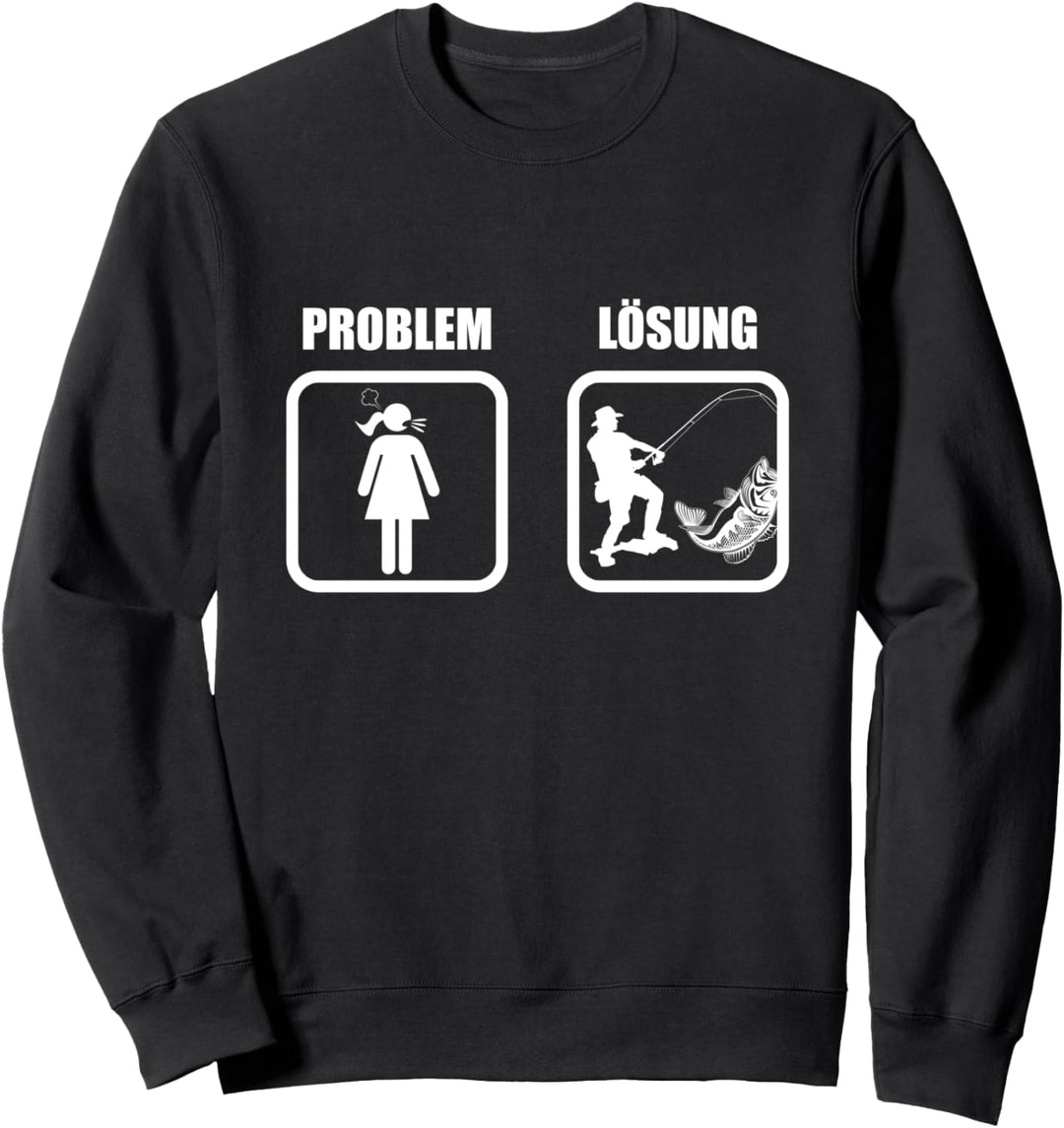 Problem Lösung - Lustiges Angler Angeln Sweatshirt