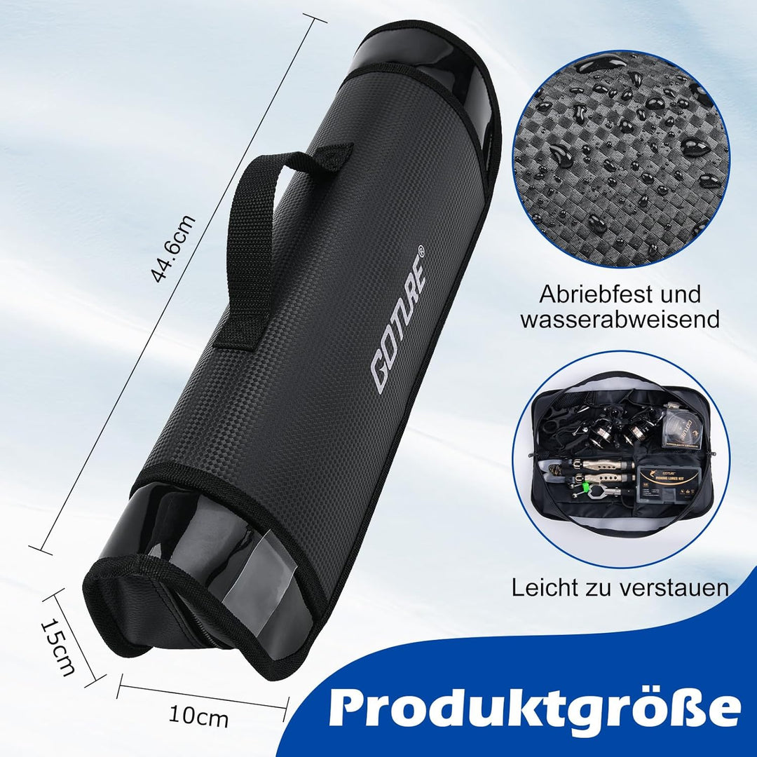 Goture Angelset Komplett, Teleskop-Brandungsrute aus Kohlefaser &amp; Spinnrolle mit 9+1 gekapselten Kug
