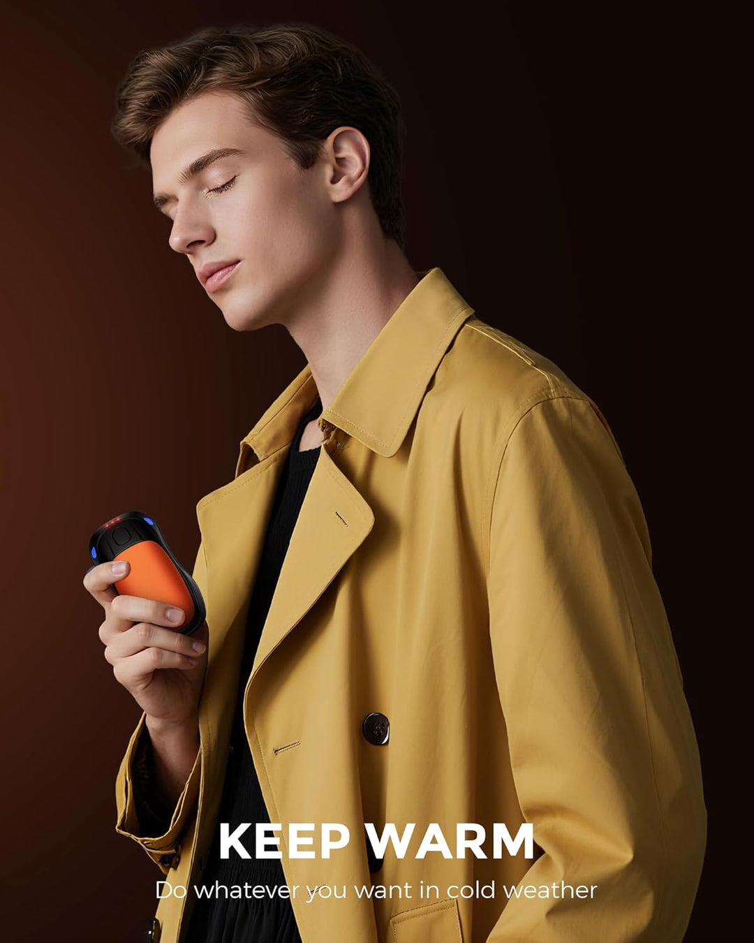 Handwärmer Elektrisch 2 Set, Taschenwärmer Wiederverwendbar AI Smart Chips 24 Stunden Heizun, Magnet
