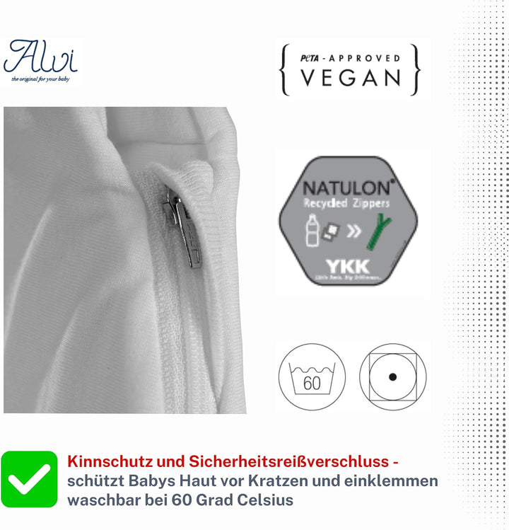 Alvi Baby Mäxchen Original | Babyschlafsack 3-teilig | Alvi Aussensack & zwei Innensäcke | Kindersch