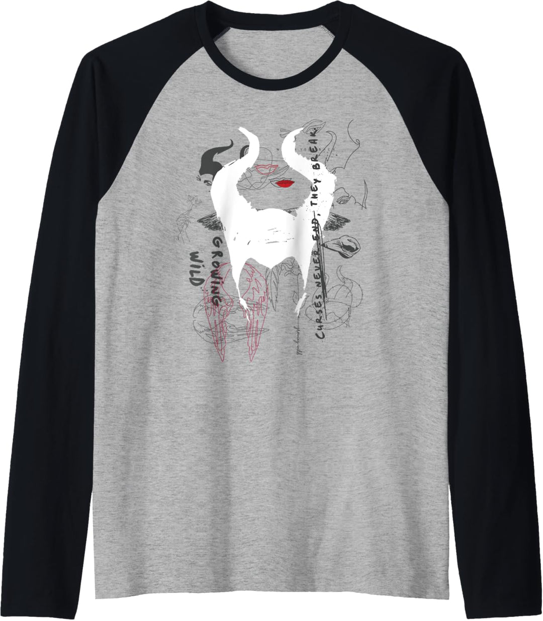 Disney Maleficent Mistress Of Evil Growing Wild Collage Raglan