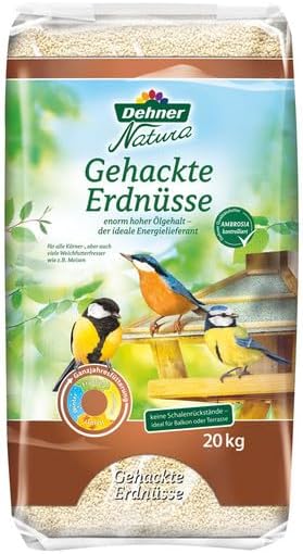 Dehner Natura Wildvogelfutter, gehackte Erdnüsse, 20 kg 20 kg (1er Pack) Single, 20 kg (1er Pack) Si