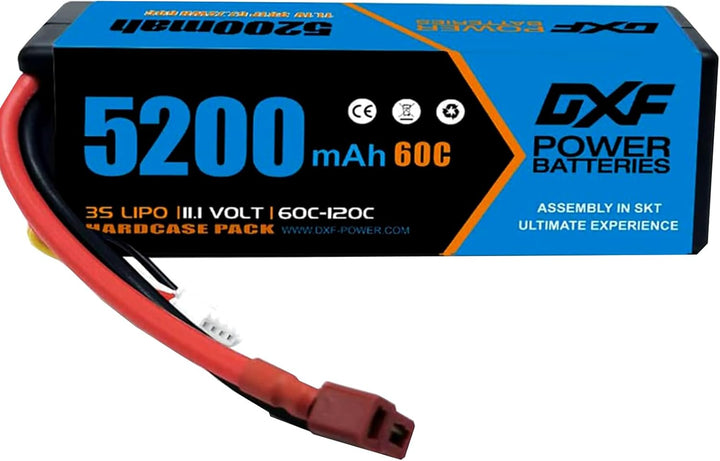 DXF 3S Lithium-Batterie, 5200mAh, 11.1V, 60C, RC-Batterie, mit Deans-Anschluss für ferngesteuertes A