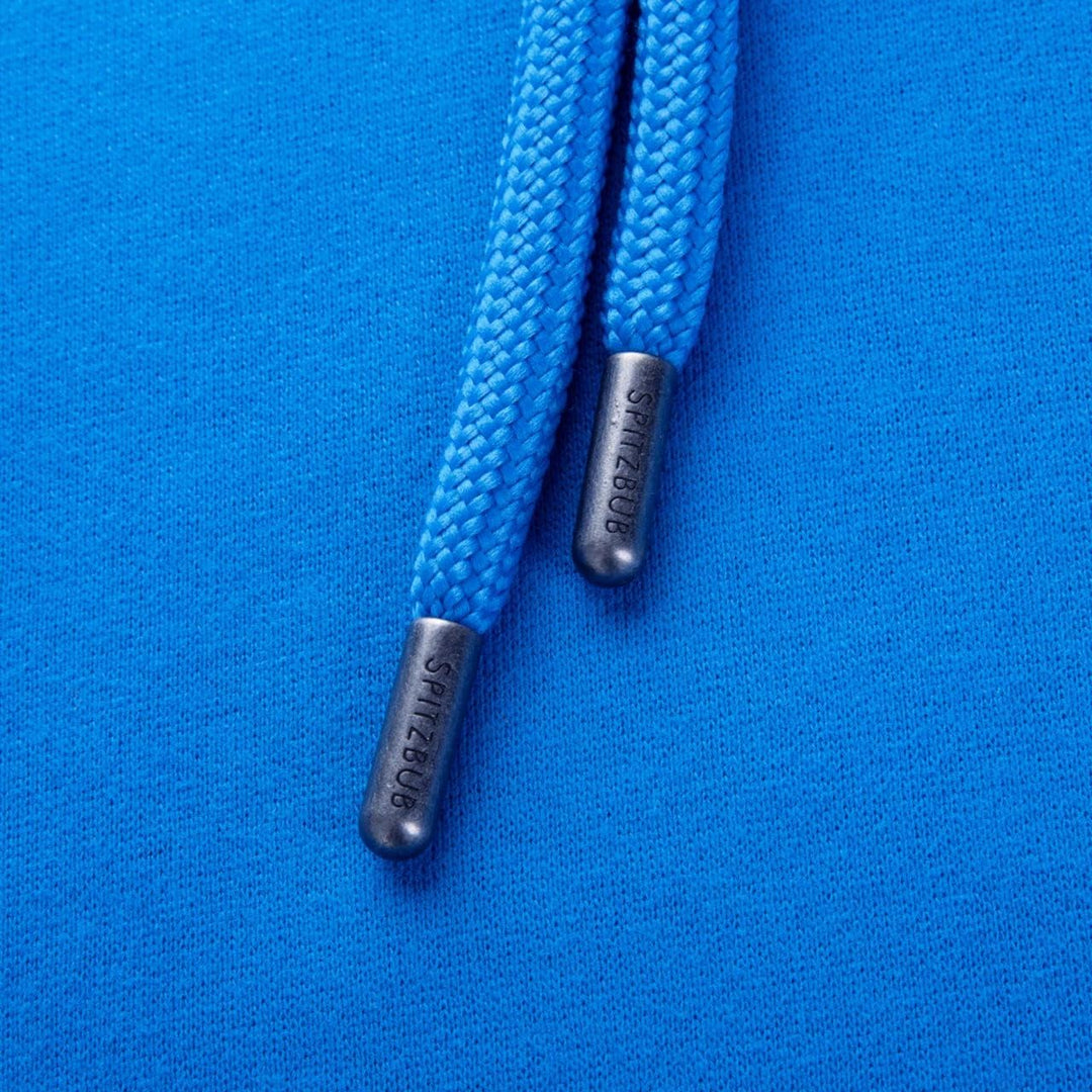 Spitzbub Herren Hoodie Pullover mit Kapuze Kapuzenpullover Sportshoodie mit Ärmelprint, S Blau