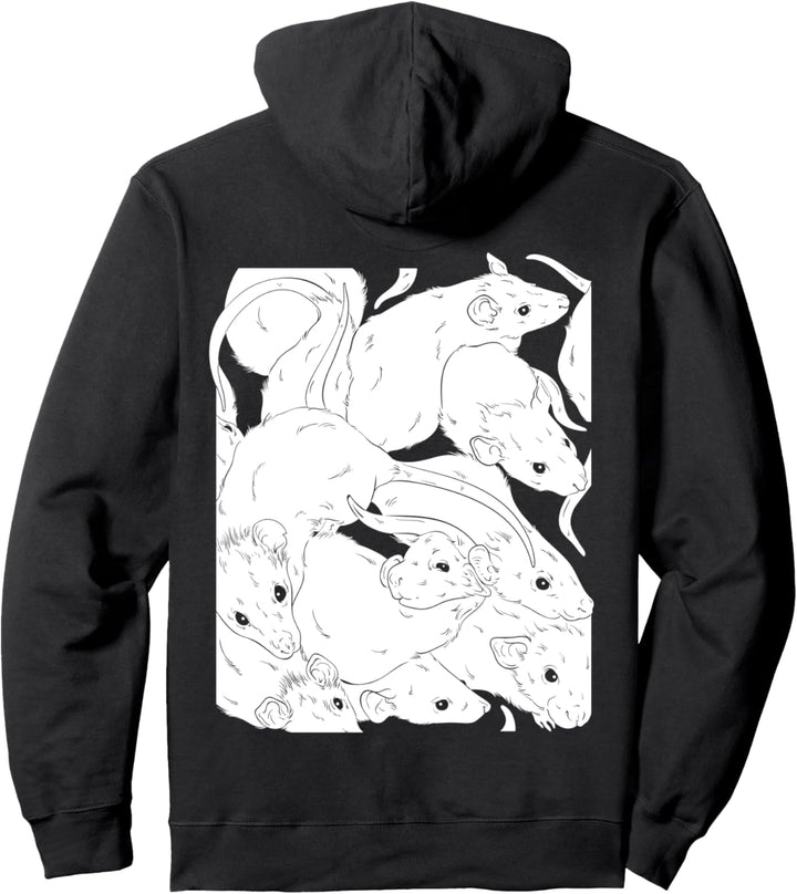 Ratten König | Wicca Hexen | Pastel Goth Gothic | Süsse Ratte Pullover Hoodie