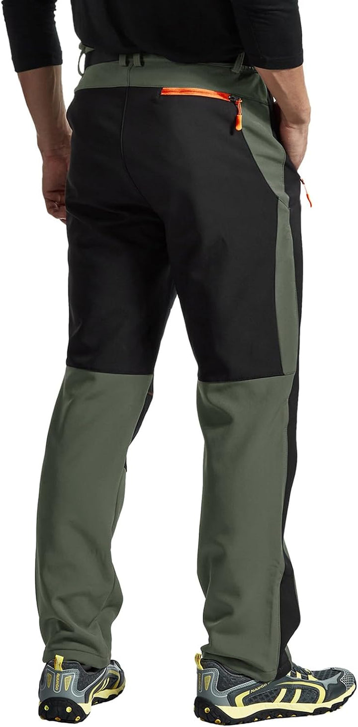 donhobo Herren Wanderhose Gefüttert Winterhose Wasserdicht Winddicht Warm Verdickte Softshellhose Ou