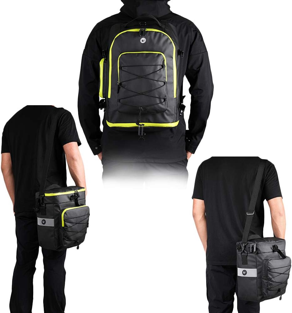 Rhinowalk 3 IN 1 Multifunktional Fahrrad Gepäckträgertaschen 65L Fahrrad Rücksitz Tasche Gepäckträge