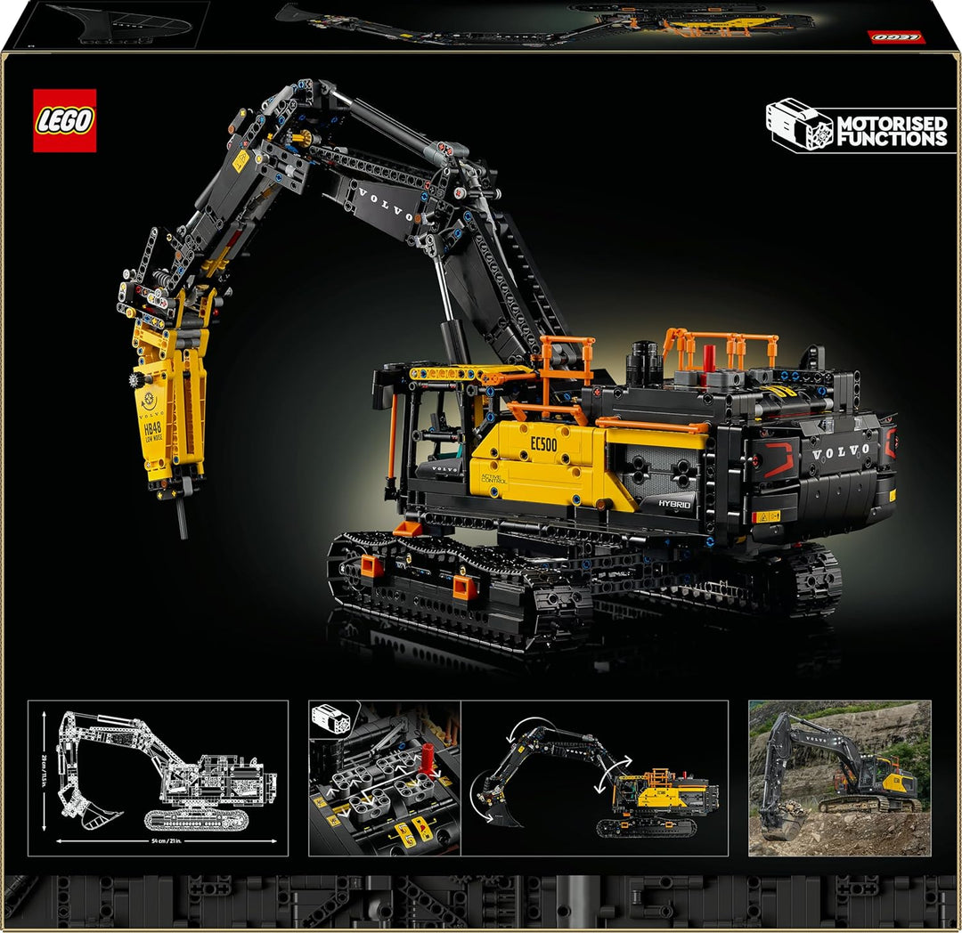 LEGO Technic Volvo EC500 Hybrid-Bagger - Spielzeug Automodell mit Motor für Erwachsene mit beweglich
