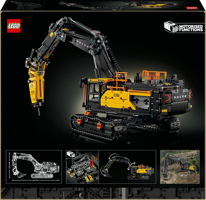 LEGO Technic Volvo EC500 Hybrid-Bagger - Spielzeug Automodell mit Motor für Erwachsene mit beweglich