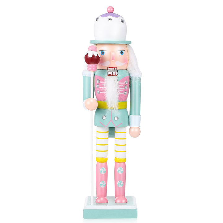 VALICLUD Weihnachtsdekorationen Weihnachts-Nussknacker-Figuren Rosa Nussknacker-Ornament Grün-Rosa N
