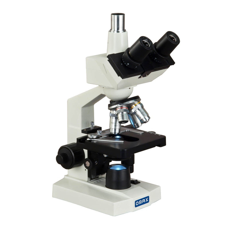 AmScope M83EZ OMAX 40X-2500X LED Lab Trinocular Compound Mikroskop mit mechanischem Doppelschichttis