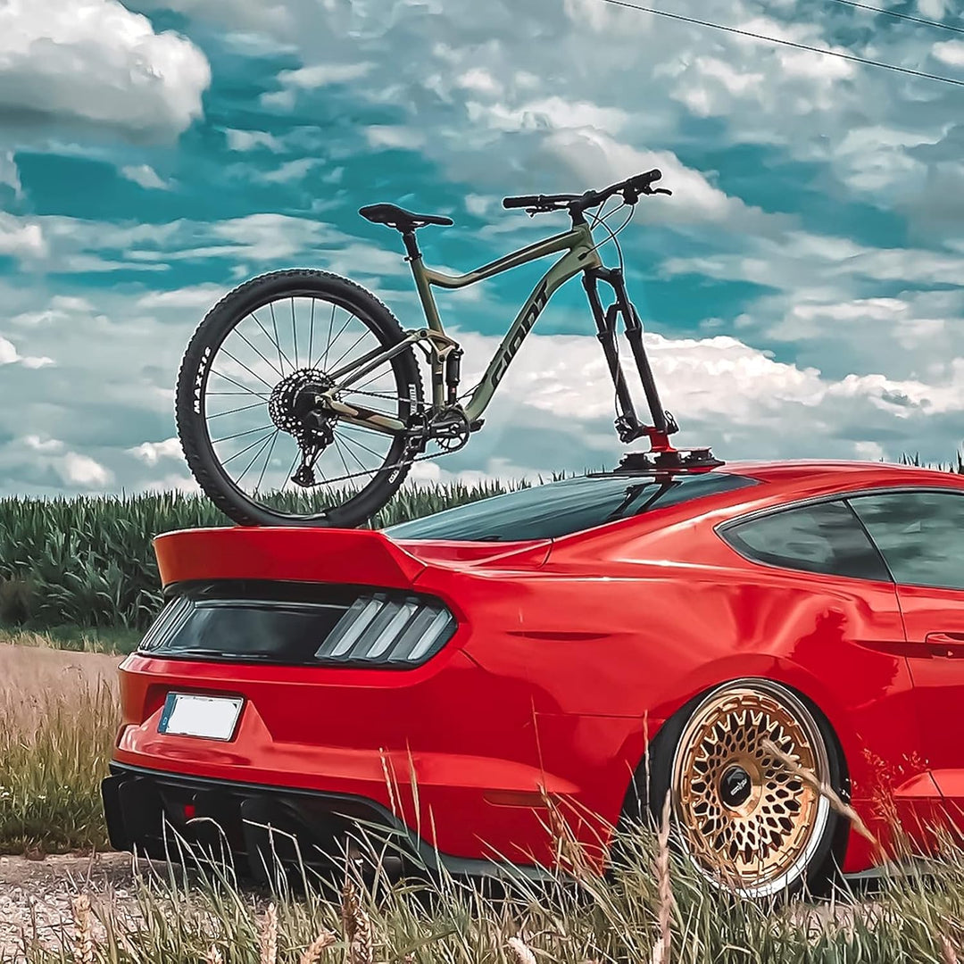 ROCKBROS Fahrradträger mit Saugnäpfe Fahrrad Dachträger Dachgepäckträger Schnellmontage für 1 Fahrra