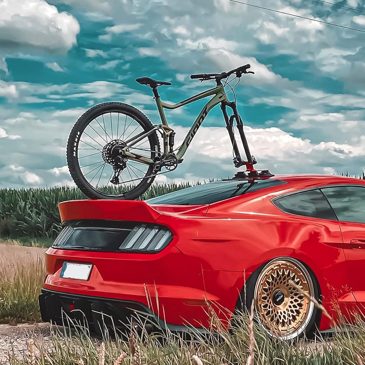 ROCKBROS Fahrradträger mit Saugnäpfe Fahrrad Dachträger Dachgepäckträger Schnellmontage für 1 Fahrra