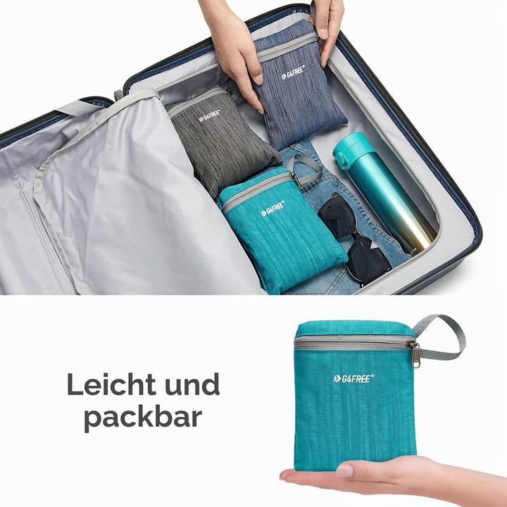 Kleiner Rucksack 10/15/20L Faltbarer Leichter Wanderrucksack Damen Herren, 10Liters
