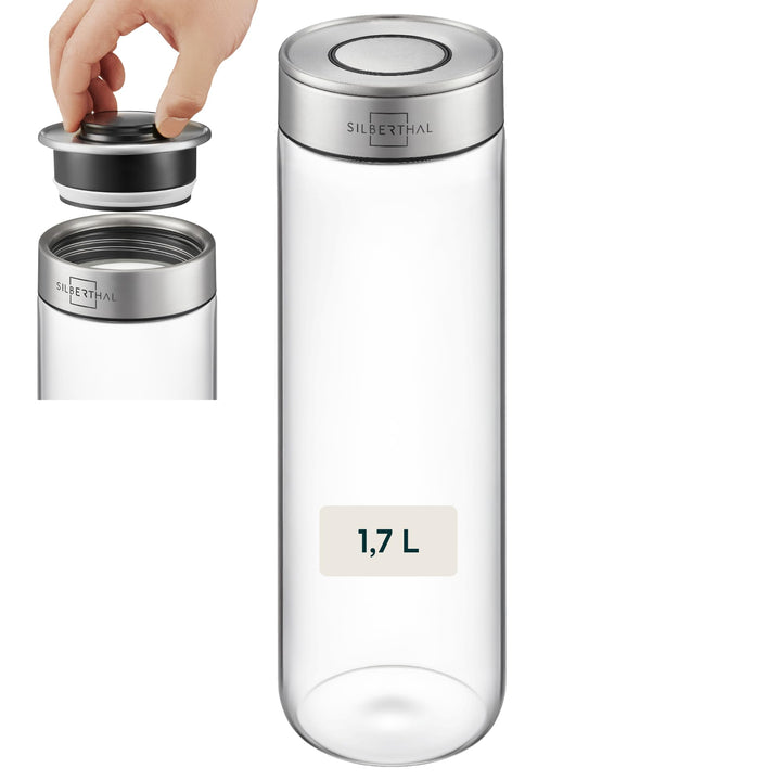 SILBERTHAL Vorratsdosen Glas mit Deckel Set 1700 ml - Vorratsgläser für luftdichte &amp; auslaufsichere