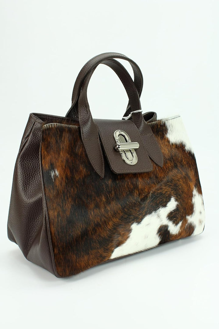 Belli Echt Leder Handtasche italienische Damen Ledertasche Umhängetasche Henkeltasche in Glattleder,