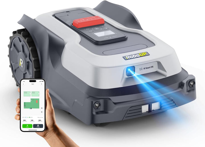 T600 Mähroboter ohne Begrenzungsdraht 2025Version 800㎡, RTK+KI Gesteuerter Rasenmäher Roboter mit Ra