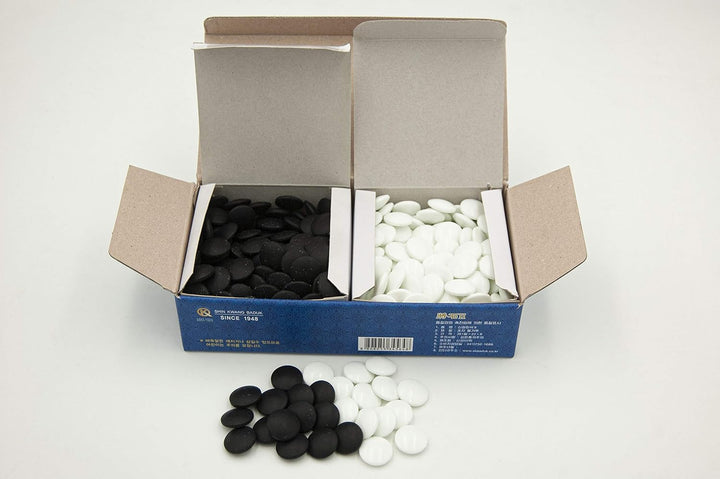 Hebsacker Verlag - Go-Set Buchenfurnier-Brett (19x19/13x13, 13mm) mit Glassteinen und Holzdosen