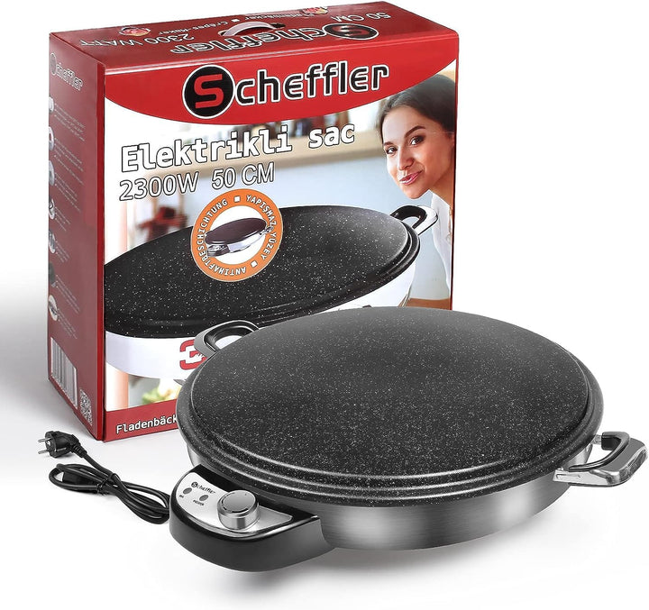 Crepes Maker Scheffler 50 cm Crepe Maker Machine, 2300W 230V Pancake Maker Crepe Maker, Antihaftbesc