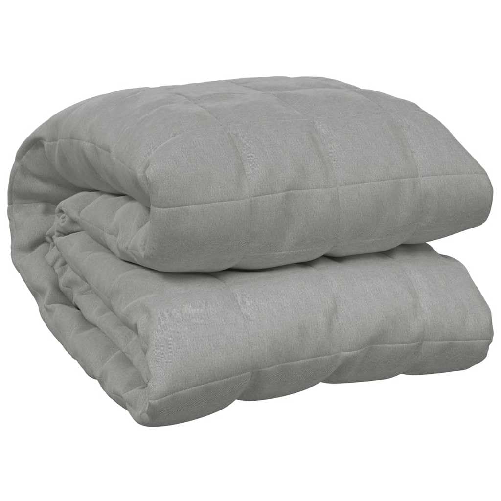 Gewichtsdecke Grau 155x220 cm 7 kg Stoff, Bequemer Stoff, Gleichmässige Gewichtsverteilung, Praktisc