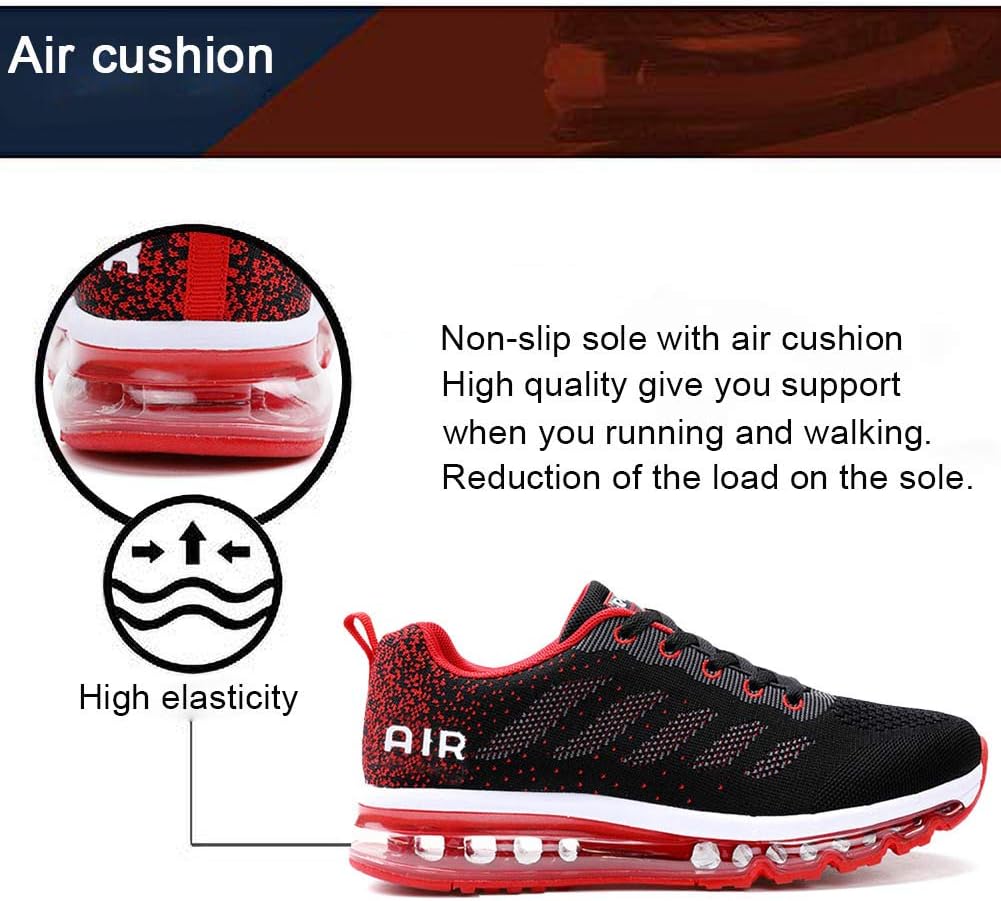 frysen Herren Damen Sportschuhe Laufschuhe mit Luftpolster Turnschuhe Profilsohle Sneakers Leichte S