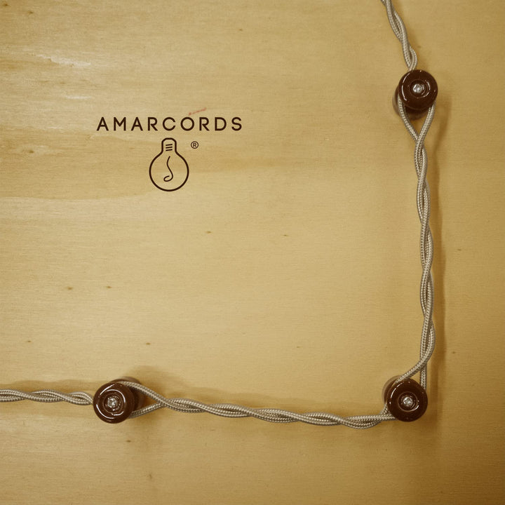 Amarcords - Isolatoren aus Porzellan für die Installation mit Geflochte Textilkabel [50 Stück] - Kab