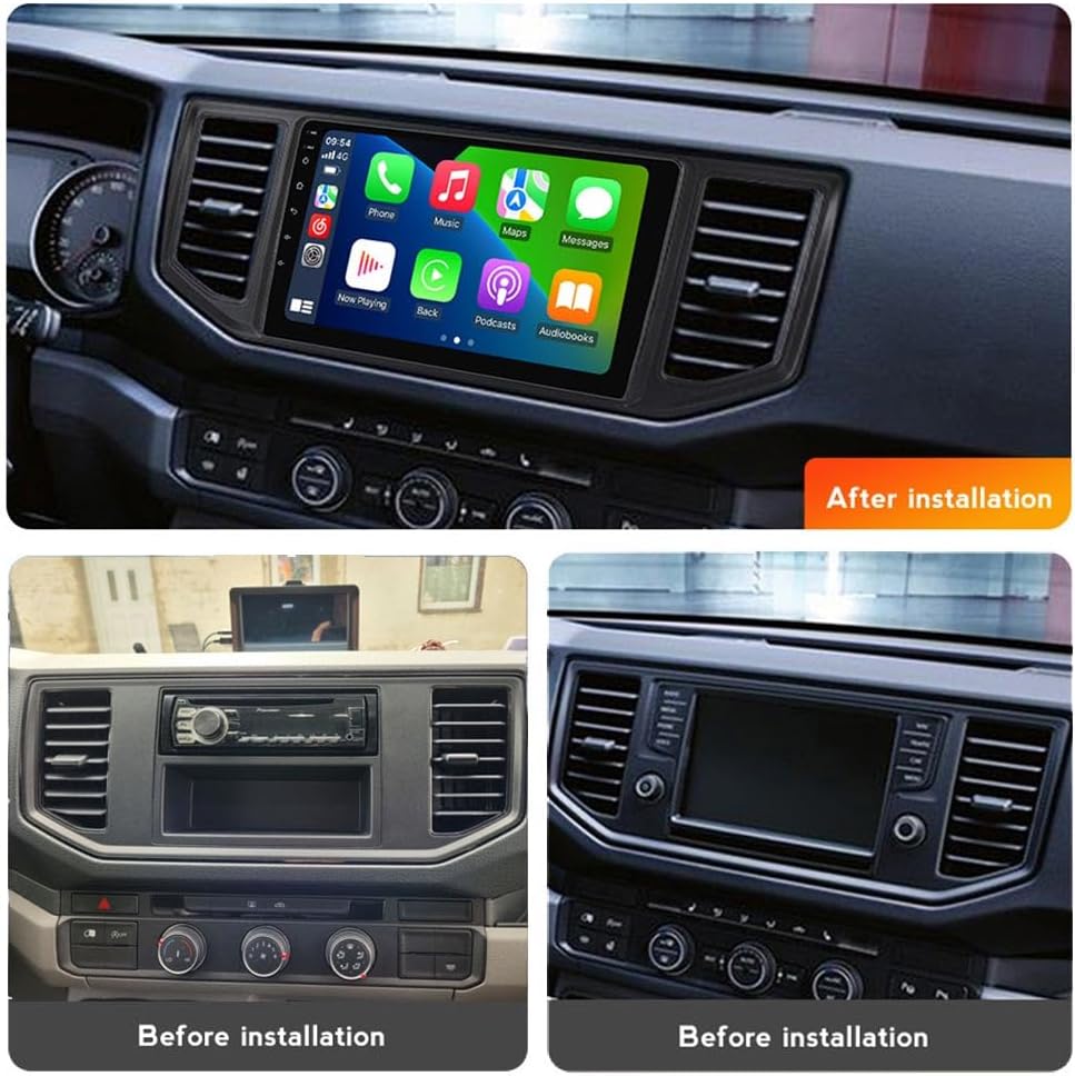 10 Zoll Android Autoradio mit GPS Navigation +HD Nachtsicht Auto Rückansicht Kamera Bremsleuchte Rüc