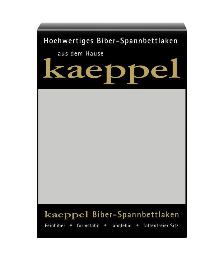 Kaeppel Biber Bettlaken Betttuch 140-160 x 200 cm Spannbettlaken 14 Farben Uni, Farbe:Silber 140 cm