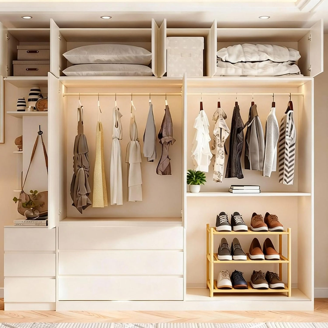 Kleines Schuhregal, Mehrzweck-Schuhregal mit 3 Ebenen, kleine Bambusregale für Schuhe, Pflanzen, Büc