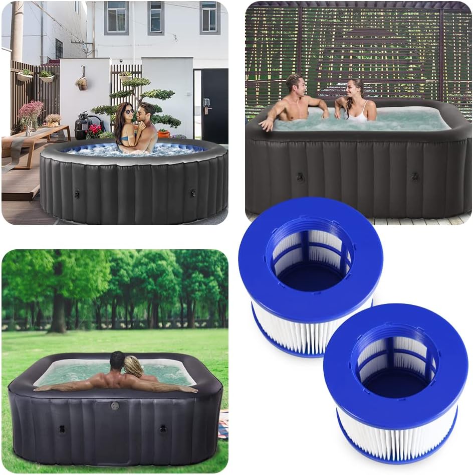 Filter für aufblasbares Spa, Infinite spa filterkartusche für Clever Spa 75 * 100 mm Höhe 75 mm Pool