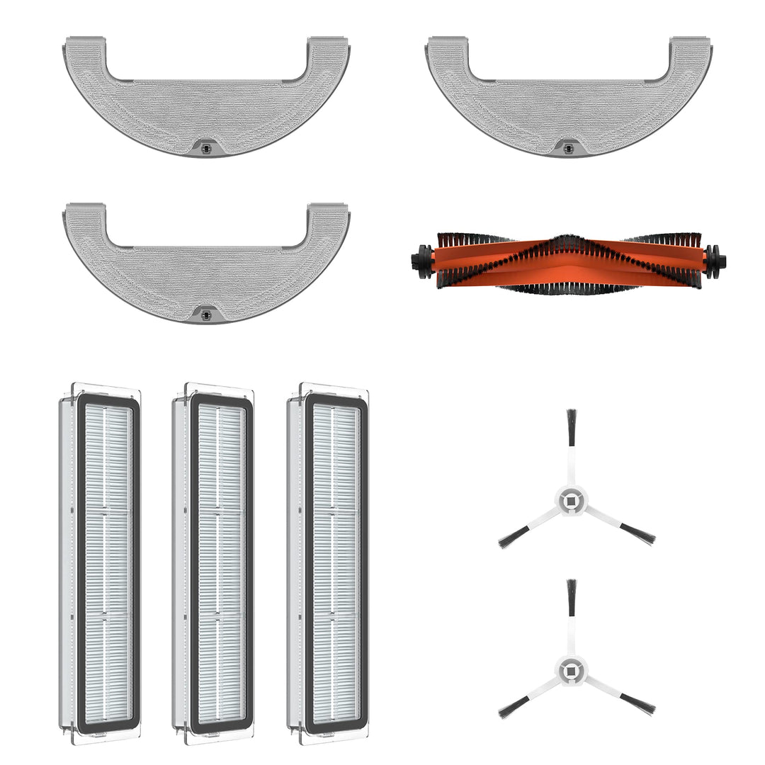 Dreame Zubehör-Kit für D10 Plus, 1x Hauptbürste, 2x Seitenbürsten, 3x Staubfilter, 3x waschbare Tüch