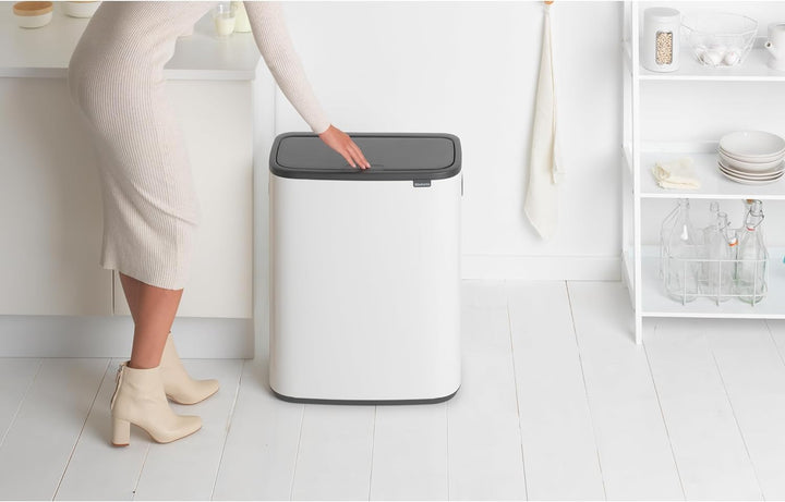 Brabantia Mülleimer, Weiss, 60 Liter 1 Inneneimer (60L) White, 1 Inneneimer (60L) White