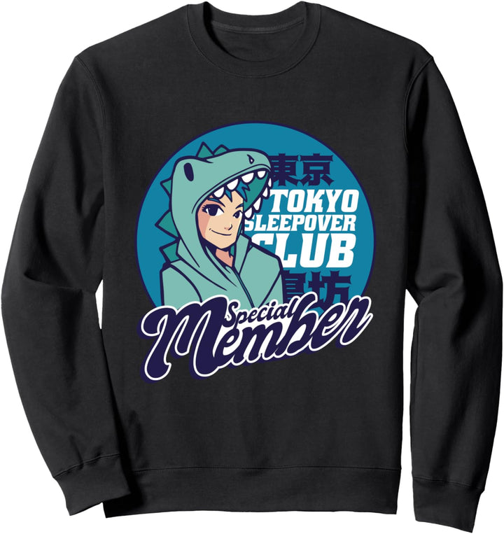 Tokyo Sleepover Club l Anime-Junge im Dino-Pijama Schlaf Sweatshirt