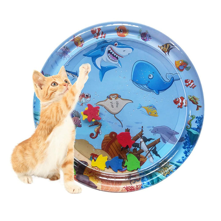 ∅65 Wassermatte für Katzen, Sensorische Wasser Spielmatte für Katzen, Verdickte 50 Seide rutschfeste