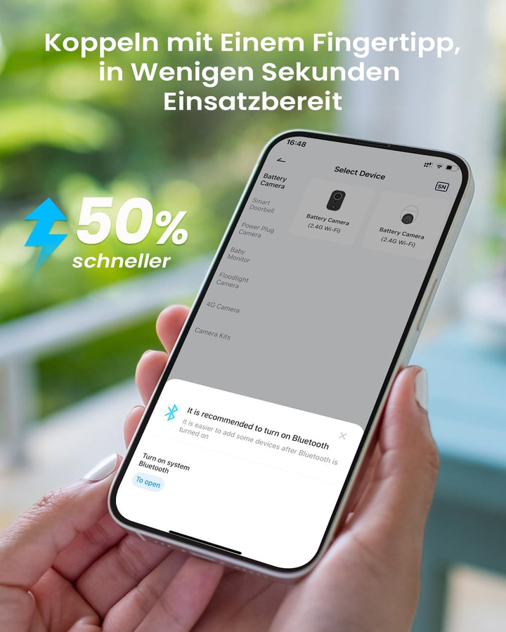 ieGeek 2K Überwachungskamera Aussen Solar: 360° PTZ Kamera Überwachung Aussen, 2.4GHz Aussenkamera W