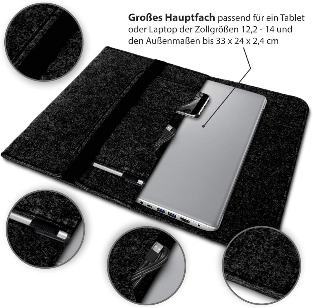 NAUCI Schutzhülle kompatibel mit Microsoft Surface Laptop 4/5 13,5 Zoll Filz Tasche Sleeve Hülle Lap