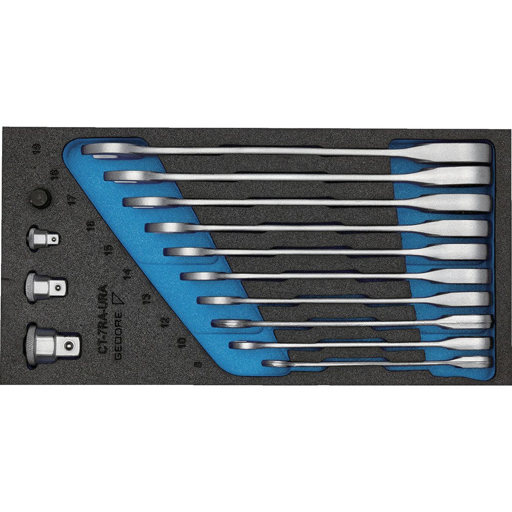 GEDORE 1500 CT1-7 RA Satz Maulschlüssel mit Ringratsche in Check-Tool-Modul, 1 Stück