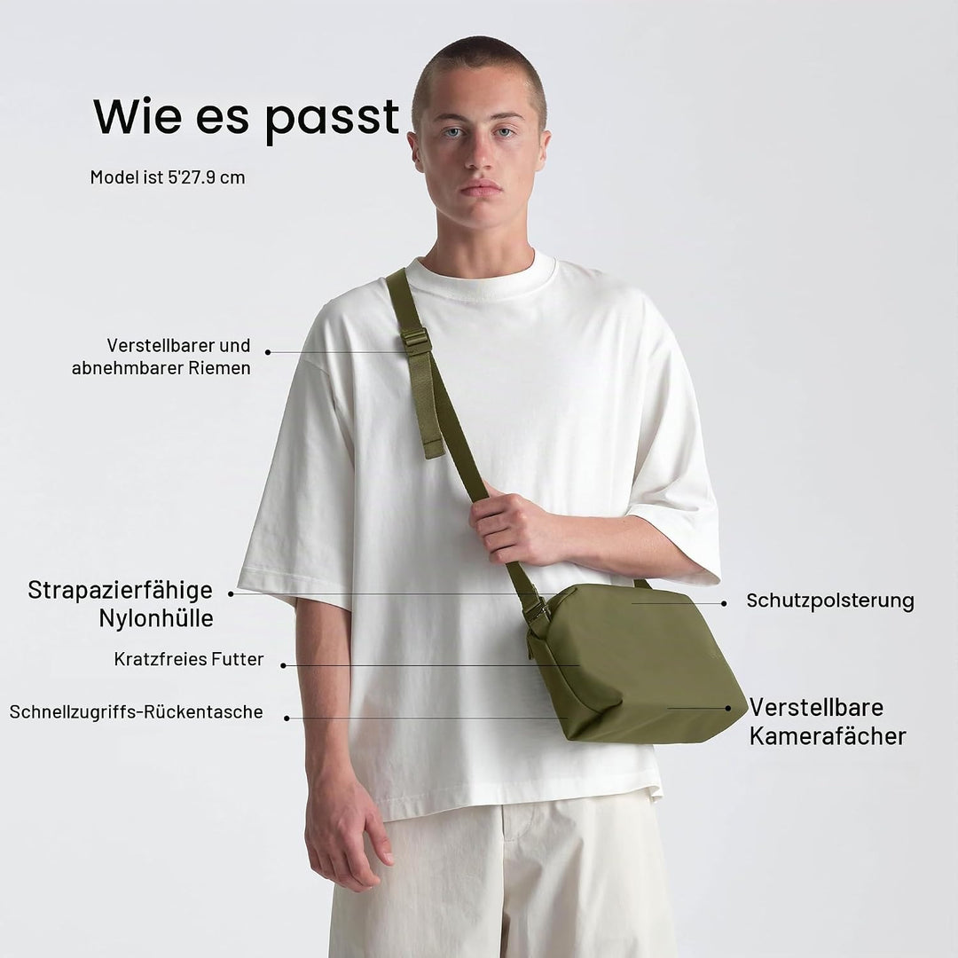 Urth Dolomite 5,1 l Umhängetasche für Kameras – wasserabweisende, recycelte, multifunktionale Foto-D
