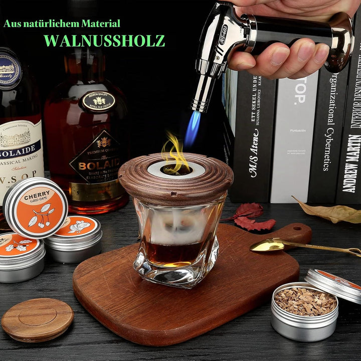 Cocktail Smoker Kit, Cocktail-Räucherset mit 4 Holzchips, Vatertagsgeschenk, Old Fashioned Whiskey S