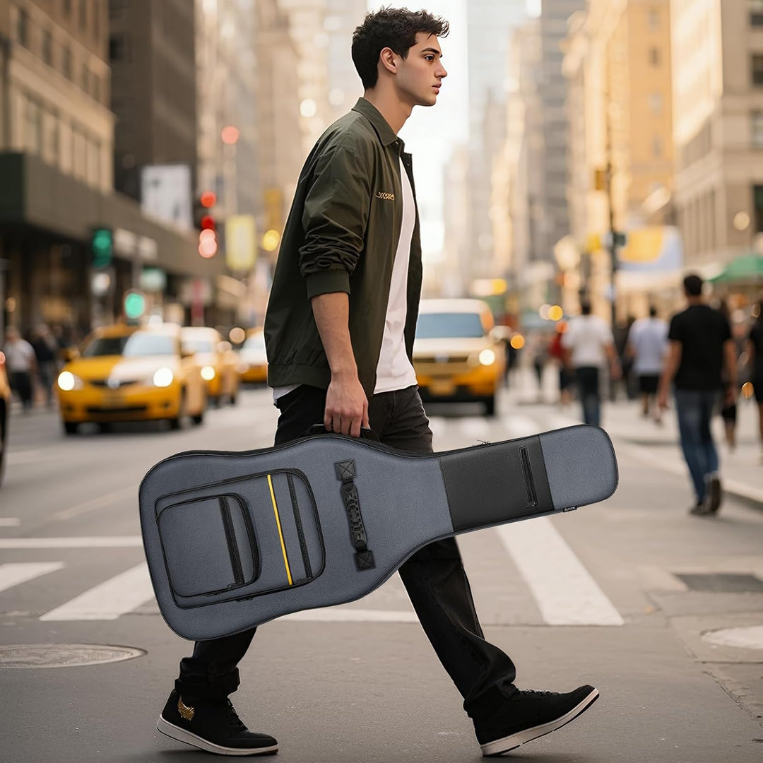 Akustikgitarrentasche, 40/41/42 Zoll Gitarren-Gigbag mit 10 mm dicker Polsterung &amp; mehreren Taschen,