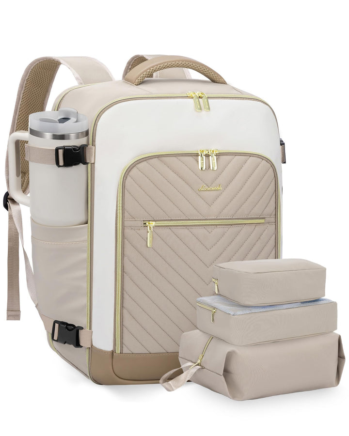 LOVEVOOK Reiserucksack Damen Gross 40L Handgepäck Tasche für Flugzeug 18 zoll Laptop Reisetasche Was