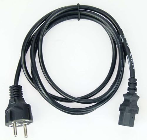 10 Stück Adam Hall 2 m Kaltgerätekabel Netzkabel schwarz 3 x 0,75 mm² CEE 7/7 - C13, K3PKD 0200 2 m