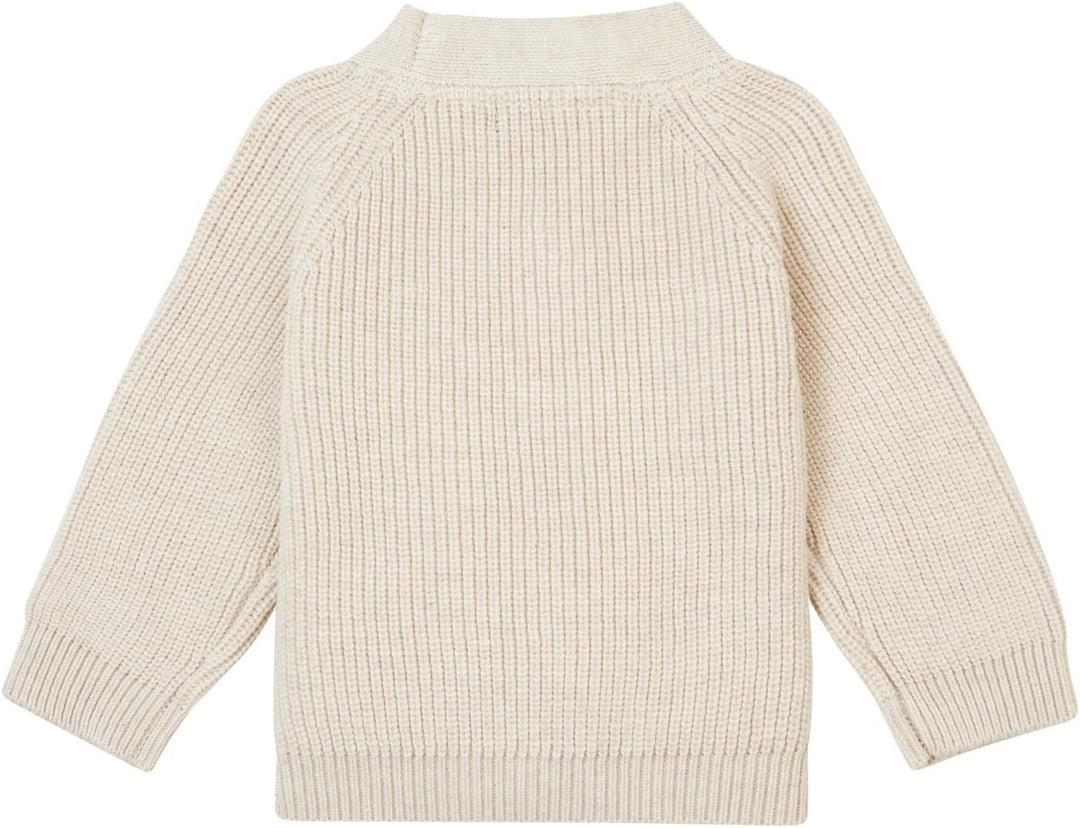 Noppies Baby-Jungen Boys Cardigan Garde Long Sleeve Strickjacke 86 Oatmeal Melange - P611, 86 Oatmea